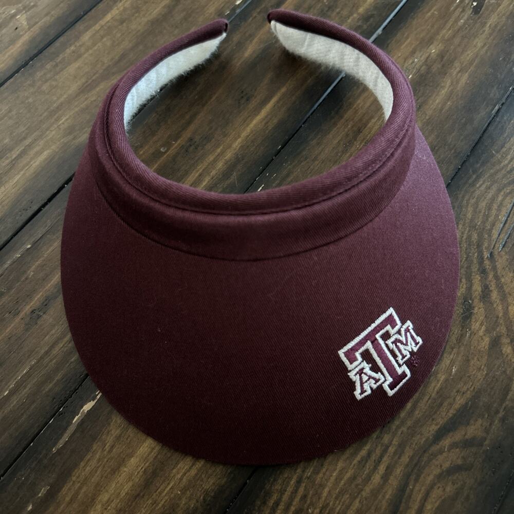 Texas A&M Sun Visor Cap by Legacy 100% Cotton OSFM Maroon Fan College